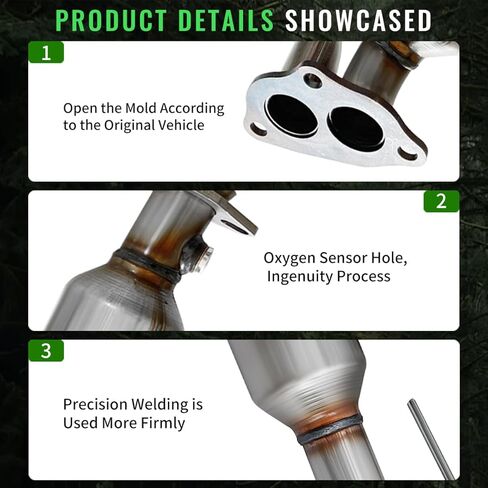 Front Rear Catalytic Converter Compatible with Ford Ranger 2001-2003 4.0L V6(OEM/OBD-Ⅱ Replacement Catalytic Convertor) in Kuwait