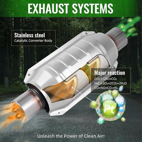 Front Rear Catalytic Converter Compatible with Ford Ranger 2001-2003 4.0L V6(OEM/OBD-Ⅱ Replacement Catalytic Convertor) in Kuwait