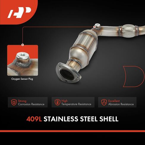 A-Premium Front Catalytic Converter with Gasket Kit Direct-Fit Compatible with Chevrolet Equinox 2008-2009 & Suzuki XL-7 2007-2009 & Pontiac Torrent 2008-2009 & Saturn Vue, 3.6L, E.P.A. Compliant in Saudi Arabia