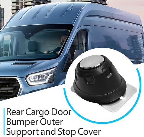 Rear Cargo Door Bumper Outer Support and Stop Cover Compatible with Ford Transit-150 250 350 350 HD 2015-2019 Replace BK3Z-61247A64-C BK3Z16758AC, Rear Door Reinforcement Holder in Saudi Arabia