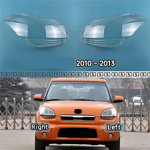 متوافق مع Kia Soul 2010 2011 2012 2013 غطاء المصباح الأمامي الشفاف للمصابيح الأمامية غطاء المصباح استبدال عاكس الضوء الأصلي (زوج) in Saudi Arabia