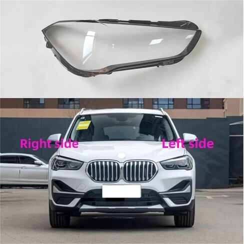 متوافق مع BMW X1 F49 2020 2021 2022 غطاء المصباح الأمامي للسيارة غطاء أمامي للمصابيح الأمامية عدسة المصباح الزجاجي (الجانب الأيمن) in Saudi Arabia