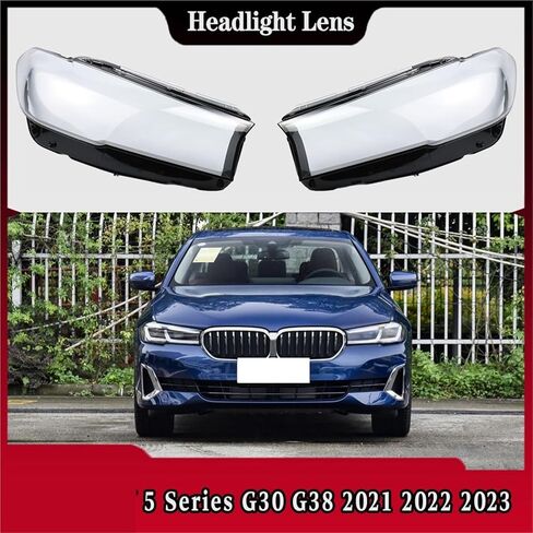 Compatible For BMW 5 Series G30 G38 2021 2022 2023 Car Front Headlight Lampshade Transparent Lampshell Lens Cover(Right Side) in Saudi Arabia