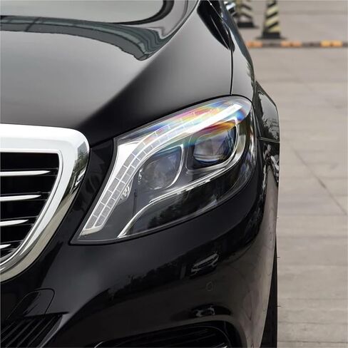 غطاء المصباح الأمامي متوافق مع بنز S-Class W222 S320 S400 S500 S600 2014 2015 2016 2017 عاكس الضوء الشفاف يحل محل العدسة الأصلية (الجانب الأيمن) in Saudi Arabia