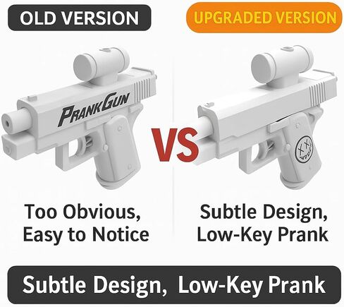مسدس مياه مزحة، لعبة رش عكسية تتناثر مرة أخرى على الحامل، مسدس رش مضحك للمراهقين والعائلة، لعبة نكتة لحفلات الصيف (أبيض) in Kuwait