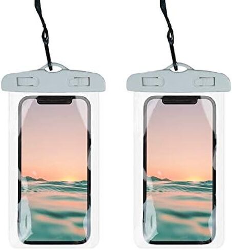 Inflatable Floating Drink Holder with 2 Waterproof Phone Pouch for Hot Tub, Pool Party and Beach in Saudi Arabia