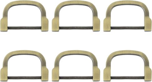 uxcell D-Rings Screw in Shackle, Zinc Alloy Horseshoe U Shape D Ring Buckles Purse DIY Leather Craft Keychain in Saudi Arabia