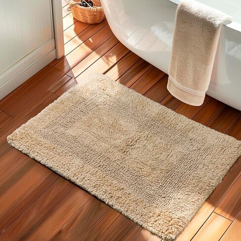 KEMA Soft 100% Cotton Halloween Pumpkin-Style Regular Use Rectangular Spa Mat Rug Plush Water Absorbent, Decorative Border - for Bathroom Vanity, Bathtub/Shower - Machine Washable - 1 Pack in Kuwait