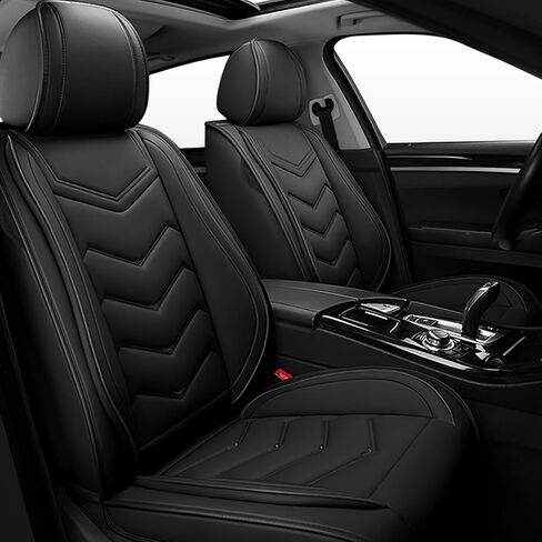 Car Seat Covers for RAM ProMaster 2500 2014-2025, Waterproof Nappa Leather Seat Cover, Anti-Slip Car Seat Covers, Airbag Compatible, Seat Covers Front Sets.(2 Seats/Pure Black) in Saudi Arabia