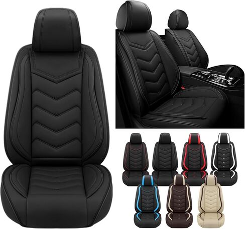 Car Seat Covers for RAM ProMaster 2500 2014-2025, Waterproof Nappa Leather Seat Cover, Anti-Slip Car Seat Covers, Airbag Compatible, Seat Covers Front Sets.(2 Seats/Pure Black) in Saudi Arabia