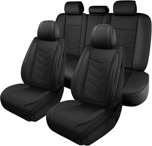 Car Seat Covers for RAM ProMaster 2500 2014-2025, Waterproof Nappa Leather Seat Cover, Anti-Slip Car Seat Covers, Airbag Compatible, Seat Covers Front Sets.(2 Seats/Pure Black) in Saudi Arabia