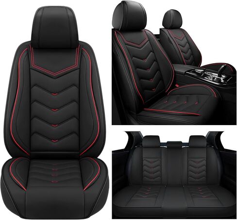 Car Seat Covers for RAM ProMaster 2500 2014-2025, Waterproof Nappa Leather Seat Cover, Anti-Slip Car Seat Covers, Airbag Compatible, Seat Covers Front Sets.(2 Seats/Pure Black) in Saudi Arabia