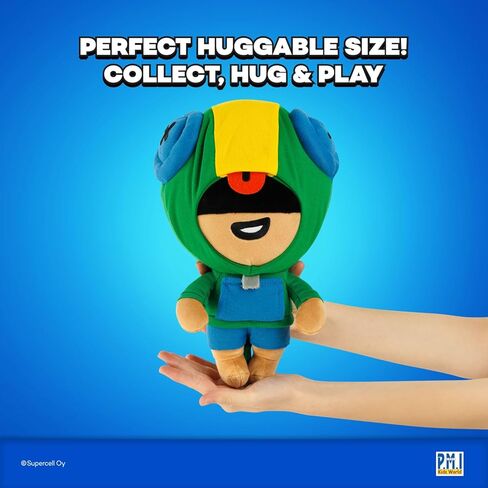 P.M.I. Brawl Stars Plush | 8-Inch Soft & Huggable Stuffed Toy | Collectible Plushie of Leon, El Primo, Colt, or Spike Mystery Pack at Random | Official Licensed Brawler Plush for Fans & Kids in Saudi Arabia