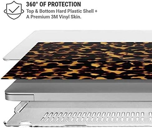 حافظة Skinit + غلاف متوافق مع جهاز MacBook Air 13in (2020) بتصميم هيكل السلحفاة المصمم في الأصل in Kuwait
