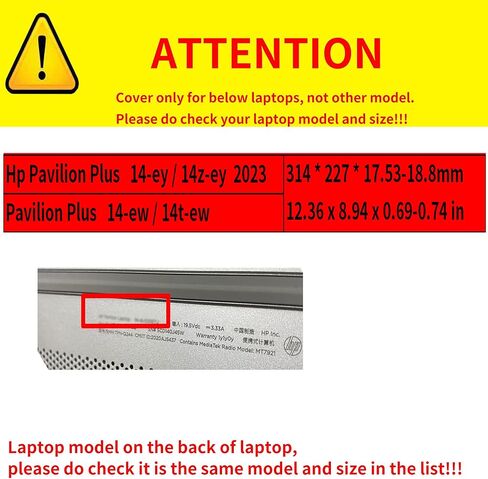 غطاء حقيبة كمبيوتر محمول لجهاز HP Pavilion Plus Laptop 14-ey/14z-ey 14-ew/14t-ew، حقيبة جلدية قابلة للفصل 2 في 1 PU مقاس 14 بوصة (رمادي داكن) in Kuwait
