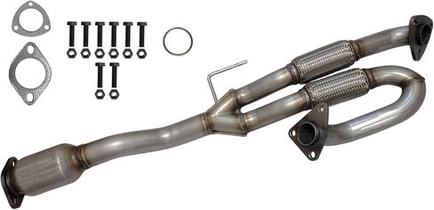 Stainless Steel Flex Y Pipe Catalytic Converter EPA Compliant Direct Fit Replacement Exhaust Repair Kit W/Gaskets Compatible with 2009-2023 Nissan Maxima 3.5L V6 Platinum, S, SL, SR, SV - ONExhaust in Saudi Arabia
