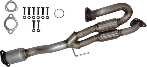 Stainless Steel Flex Y Pipe Catalytic Converter EPA Compliant Direct Fit Replacement Exhaust Repair Kit W/Gaskets Compatible with 2009-2023 Nissan Maxima 3.5L V6 Platinum, S, SL, SR, SV - ONExhaust in Saudi Arabia