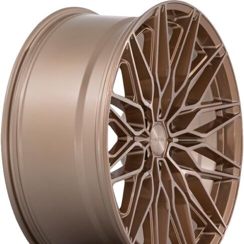 عجلة مخصصة NC278 CALABRIA 6 من Niche - 24x10، 30 إزاحة، نمط مسمار 6x135، محور 87.1 ملم - حافة برونزية بلاتينية in Saudi Arabia