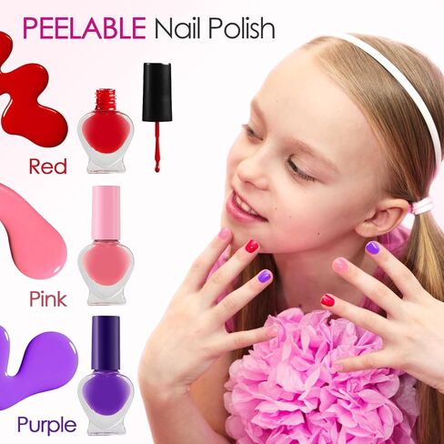 Golray Teen Makeup Kit for Girls Ages 8-12, Starter Full Make up Set With Train Case / 4 Eyeshadow Pallets/Blush/Lipstick/Brush, Kid Birthday Gift Beauty Toy for Girl 9 10 11 12 Years in Saudi Arabia