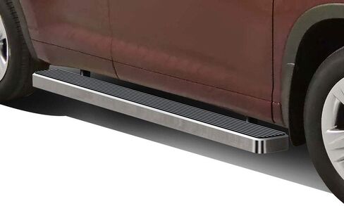 APS (فضي 6 بوصة 304 من الفولاذ المقاوم للصدأ) لوحات تشغيل قضبان Nerf خطوات جانبية متوافقة مع Toyota Highlander 2008-2019 Gas Hybrid (يتطلب القطع) in Kuwait