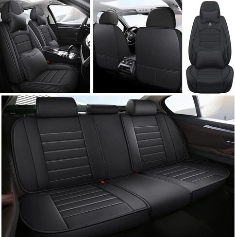 Leather Car Seat Covers for Chevrolet Blazer 2025,Waterproof Soft Seat Covers,Interior Accessories Seat Covers Protector Airbag Compatible(5pcs Black Luxury) in Saudi Arabia