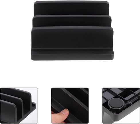 Laptop Desktop Storage Rack Plastic Laptop Holder Vertical Laptop Stand in Saudi Arabia