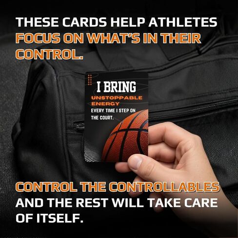 Basketball Affirmation Card Deck for Athletes – 52 Mental Performance Self-Talk Cards for Confidence, Focus & Game-Day Preparation – Motivational Gift for Teens, Players, or Coaches in Saudi Arabia