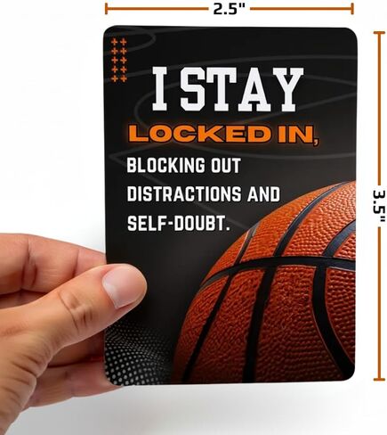 Basketball Affirmation Card Deck for Athletes – 52 Mental Performance Self-Talk Cards for Confidence, Focus & Game-Day Preparation – Motivational Gift for Teens, Players, or Coaches in Saudi Arabia