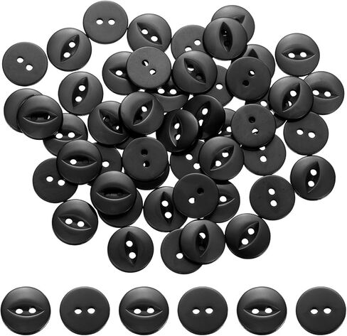 PATIKIL 50Pcs 24L Round Sewing Buttons, 15mm 3/5" 2-Hole Resin Fish Eye Buttons Round Clothing Fastener for Sewing Clothes Fabric Pants Dress Skirt Crafts Replacement, Sky Blue in Saudi Arabia