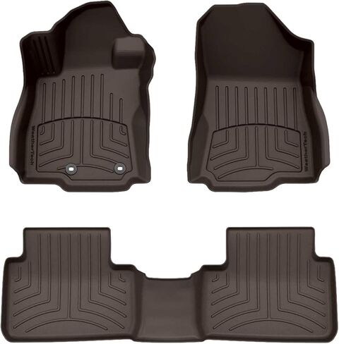 سجادات أرضية Weathertech FloorLiner HP Custom Fit لسيارة Subaru Forester الصف الأول والثاني (441882-1-2IM)، أسود in Saudi Arabia