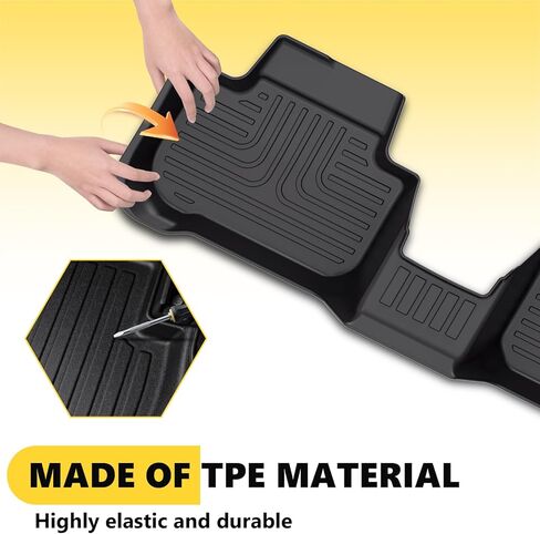 for Hyundai Tucson Hybrid Floor Mats 2022 2023 2024 2025 2026(Not PHEV), TPE All Weather Car Floor Cargo Liner Anti-Slip Waterproof Easy to Clean Durable Accessories in Saudi Arabia