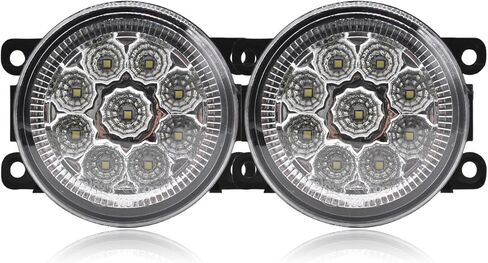 Compatible for 2014 Kia Soul Fog Lights Assembly Base Hatchback 4-door 1.6L, Clear LED Bumper Fog Lights Front Lamps Left+Right, Plug n Play, 6000K Cool White, Pack of 2 in Saudi Arabia