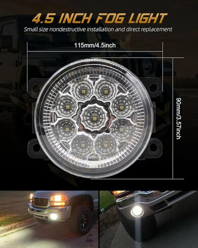 Compatible for 2014 Kia Soul Fog Lights Assembly Base Hatchback 4-door 1.6L, Clear LED Bumper Fog Lights Front Lamps Left+Right, Plug n Play, 6000K Cool White, Pack of 2 in Saudi Arabia