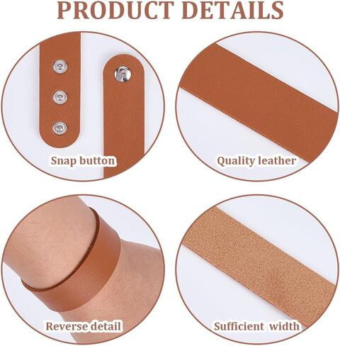 12PCS 8.98 x 0.98 Inch PU Leather Bracelet Blanks Adjustable Plain Wristband Bulk Snap Cuff Bracelets Wrist Cuffs DIY Craft Wristbands for Men Women Stamping Engraving Jewelry Making(Black) in Saudi Arabia