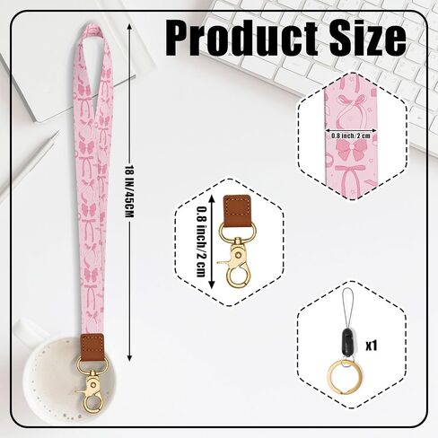 Lanyard for Keys, Cute Keychain Long Keychain Neck Lanyard Key Chain Women for ID Badges Holders Wallet Car Keys in Saudi Arabia