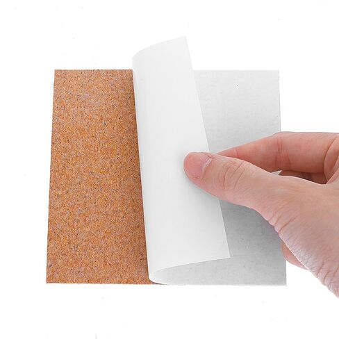 Xindojuz 16 PCS Cork Backing for Coasters, Self-Adhesive Cork Sheet Bulk, Mini Wall Board Corks on Tiles Bottom for Thin Drink Coasters Cup Mats DIY Crafts Making Decorations (4x4 Inches) in Saudi Arabia