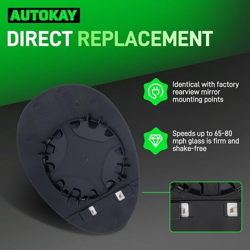 AUTOKAY Left Driver Side Mirror Glass Fits for Mini Cooper 2007-2015, Left Side Heated Rearview Mirror Glass Convex Glass Replaces 51169803193 51162755625 in Saudi Arabia
