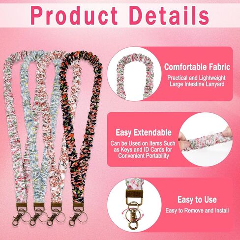 اسهم Scrunchie Lanyard للمعلمين لشارات الهوية ومفاتيح اسهم قابلة للتمدد للمعلمين مع مشبك قابل للسحب in Kuwait
