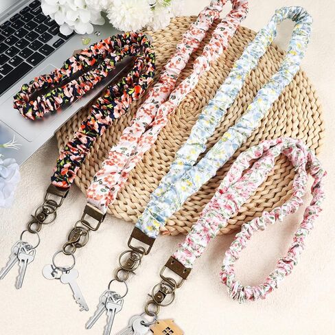 اسهم Scrunchie Lanyard للمعلمين لشارات الهوية ومفاتيح اسهم قابلة للتمدد للمعلمين مع مشبك قابل للسحب in Kuwait