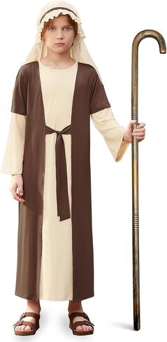 BesserBay Boys 3 Pcs Classic Joseph Outfit With Shepherd Staff 4-14 Years in Saudi Arabia