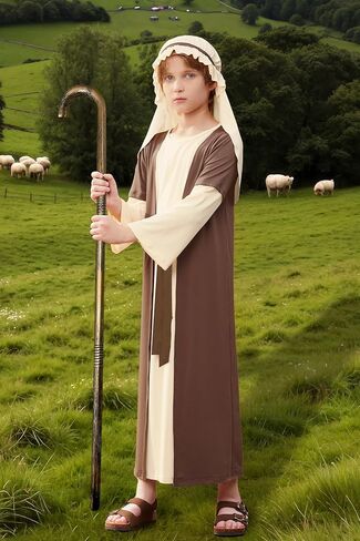 BesserBay Boys 3 Pcs Classic Joseph Outfit With Shepherd Staff 4-14 Years in Saudi Arabia