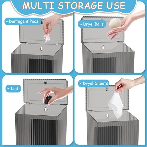 Sealegend Magnetic Slim Trash Can Wastebasket with Lid, Lint Bin, Storage Bins Perfect for Kitchen, Fridge, Cabinet, Bathroom, Laundry Room Organization, Black in Saudi Arabia