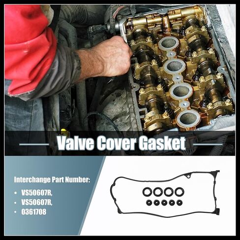 1 Set Valve Cover Gasket Set VS50606R for Honda Civic DX LX V-TEC 1.7L 1668CC L4 SOHC (16 VALVE) ENG CODE D17A1 2001-2005 Durable Material in Saudi Arabia