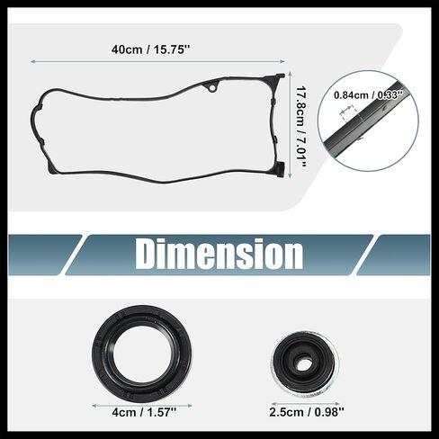 1 Set Valve Cover Gasket Set VS50606R for Honda Civic DX LX V-TEC 1.7L 1668CC L4 SOHC (16 VALVE) ENG CODE D17A1 2001-2005 Durable Material in Saudi Arabia