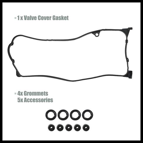 1 Set Valve Cover Gasket Set VS50606R for Honda Civic DX LX V-TEC 1.7L 1668CC L4 SOHC (16 VALVE) ENG CODE D17A1 2001-2005 Durable Material in Saudi Arabia