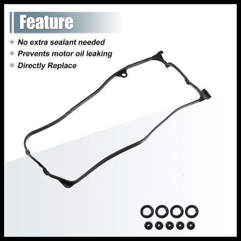 1 Set Valve Cover Gasket Set VS50606R for Honda Civic DX LX V-TEC 1.7L 1668CC L4 SOHC (16 VALVE) ENG CODE D17A1 2001-2005 Durable Material in Saudi Arabia