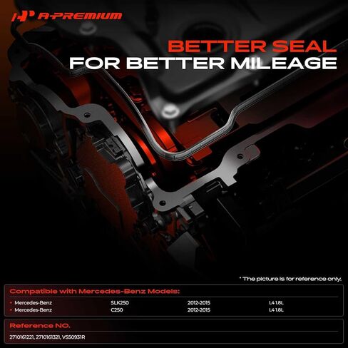 A-Premium Engine Valve Cover Gasket Set Compatible with Mercedes-Benz C250 2012-2015, SLK250 2012-2015, 1.8L in Saudi Arabia