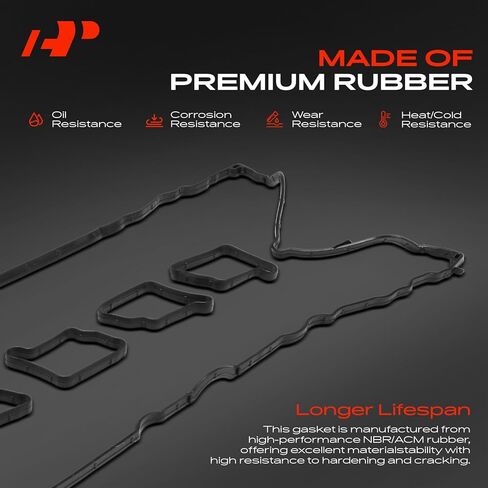 A-Premium Engine Valve Cover Gasket Set Compatible with Mercedes-Benz C250 2012-2015, SLK250 2012-2015, 1.8L in Saudi Arabia