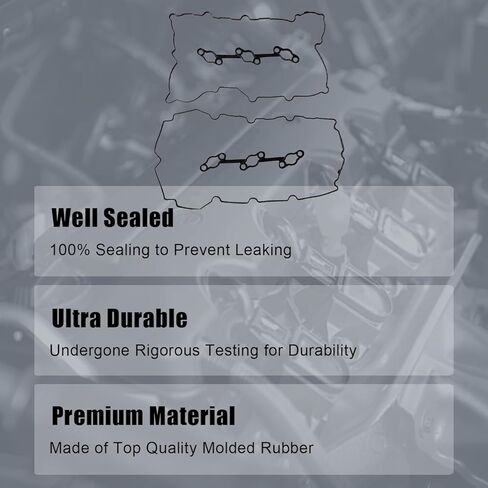 AUCERAMIC VS50764R 22441-3C710 22453-3C710 Engine Valve Cover Gasket Set Fit for Hyundai Azera Genesis Santa Fe Veracruz 09-12, Kia Amanti 07-09, Borrego 09, Sedona 11-14 3.3L 3.5L 3.8L V6 in Saudi Arabia
