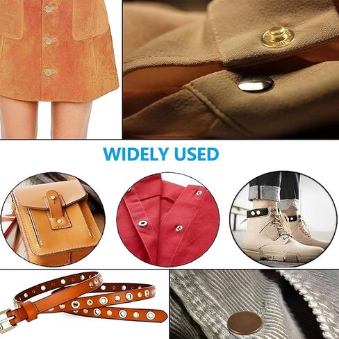 120 Sets Metal Snap Buttons, 12.5mm Press Studs Kit, 4 Setting Tools & 4 Colors, Heavy Duty Leather Snaps for Jackets, Jeans, Bags, Bracelets, DIY Crafts in Saudi Arabia